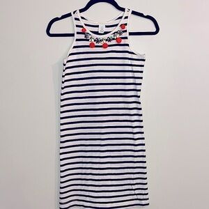 Crewcuts blue striped embellished tank Dress